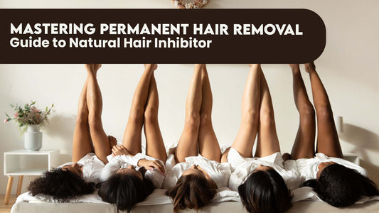 Woman confidently displaying her permanent hair removal results achieved through natural hair inhibitors.