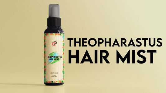  HAIR SPRAY with organic-inspired packaging, offering a natural solution for styling and hair care on a soft yellow backdrop.