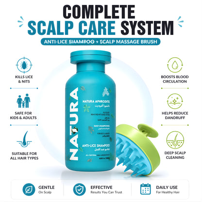 Anti-Lice Shampoo + Scalp Brush