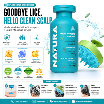 Anti-Lice Shampoo + Scalp Brush
