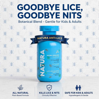 Lice & Nits Treatment Shampoo with Comb Brush | Safe for Kids & Adults