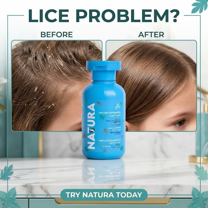 Lice & Nits Treatment Shampoo with Comb Brush | Safe for Kids & Adults