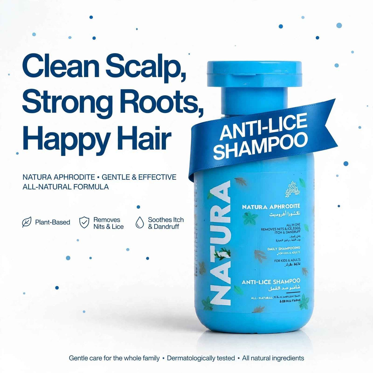 Lice & Nits Treatment Shampoo with Comb Brush | Safe for Kids & Adults